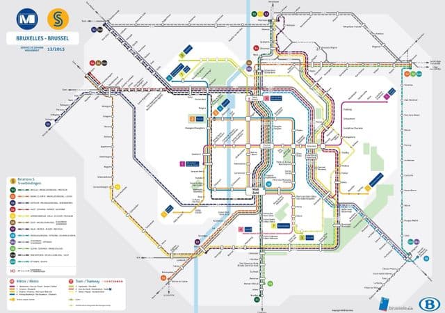 خريطة محطات السكك الحديدية في بروكسل